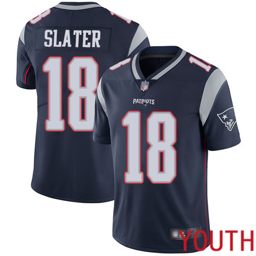 New England Patriots Football #18 Vapor Limited Navy Blue Youth Matthew Slater Home NFL Jersey